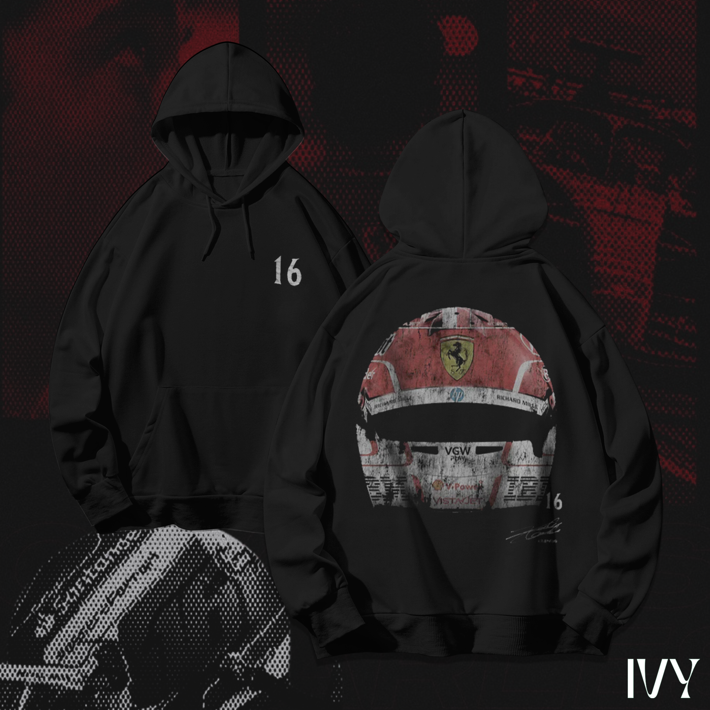 Leclerc Helmet Hoodie