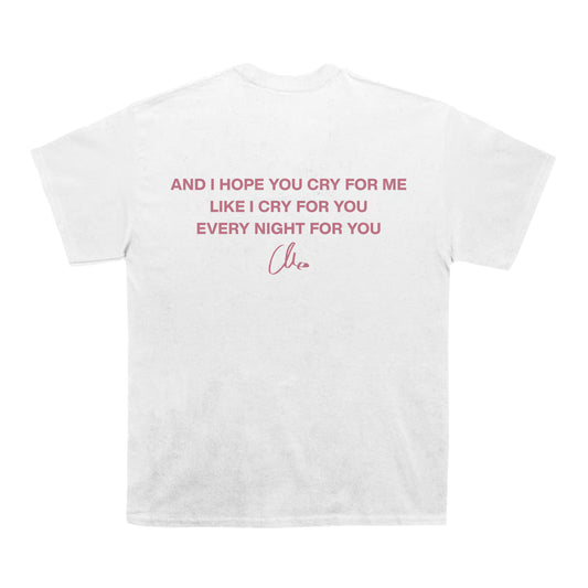 The Weeknd Cry For Me Lyrics T-shirt
